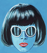 Woman Wearing Sunglasses #3 Drawing by CSA Images