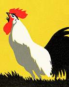 Rooster #38 Drawing by CSA Images Rooster #38 Drawing by CSA Images