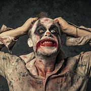 Angry Halloween Clown #4 Photograph by Vladgans