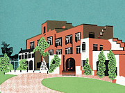 Building Facade #4 Drawing by CSA Images Building Facade #4 Drawing by CSA Images