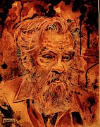 CHARLES MANSON portrait fresh blood #4 Painting by Ryan Almighty