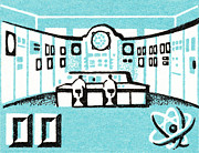 Control room #4 Drawing by CSA Images Control room #4 Drawing by CSA Images