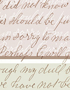 Hand Written Letter #4 Drawing by CSA Images Hand Written Letter #4 Drawing by CSA Images