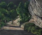Landscape. Road With Trees In Rocky Mountains Painting by Paul Cezanne Landscape. Road With Trees In Rocky Mountains Painting by Paul Cezanne
