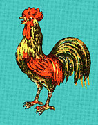 Rooster #4 Drawing by CSA Images Rooster #4 Drawing by CSA Images