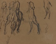 Study Of Horses Drawing by Edgar Degas Study Of Horses Drawing by Edgar Degas