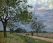 The Road from Versailles to Louveciennes. #4 Painting by Alfred Sisley