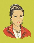 Portrait of a Woman #48 Drawing by CSA Images