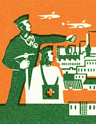 Laborers #5 Drawing by CSA Images Laborers #5 Drawing by CSA Images