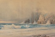 A Rocky Coast Painting by William Trost Richards A Rocky Coast Painting by William Trost Richards