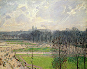 The Garden of the Tuileries on a Winter Afternoon. #6 Painting by Camille Pissarro
