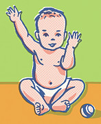 Baby #7 Drawing by CSA Images Baby #7 Drawing by CSA Images