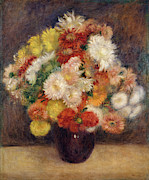 Bouquet of Chrysanthemums. #7 Painting by Auguste Renoir
