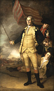 George Washington at the Battle of Princeton #7 Painting by Charles Willson Peale