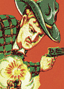Gunslinger #7 Drawing by CSA Images Gunslinger #7 Drawing by CSA Images