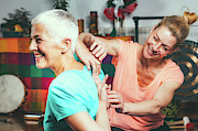 Senior Woman In Private Yoga Class #7 Photograph by Science Photo Library