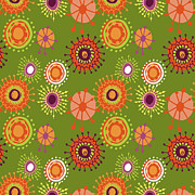 70's Boho Pattern Digital Art by Lauren Ramer