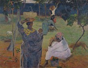 Among The Mangoes At Martinique Painting by Paul Gauguin