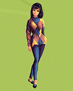 Fashionable Woman #8 Drawing by CSA Images