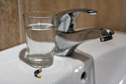 Glass Of Water And Pills On Bathroom Sink #8 Photograph by Science Photo Library