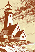 Lighthouse #8 Drawing by CSA Images Lighthouse #8 Drawing by CSA Images