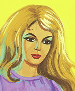 Blond Woman #9 Drawing by CSA Images