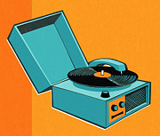 Record Player #9 Drawing by CSA Images Record Player #9 Drawing by CSA Images