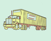 Semi Truck #9 Drawing by CSA Images