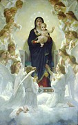 The Virgin With Angels Painting by William-adolphe Bouguereau