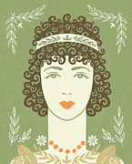 Woman With Curly Hair #9 Drawing by CSA Images