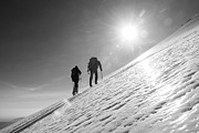 A Couple Climbing The Glacier Of Pico De Orizaba In Mexico Photograph by Cavan Images