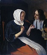 A couple drinking. Painting by Jan Havicksz Steen A couple drinking. Painting by Jan Havicksz Steen