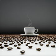 A Cup Of Coffee Sitting In The Middle Photograph by Jostaphot