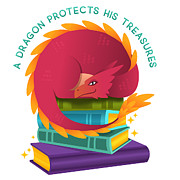 A Dragon Protects His Treasures Painting by Little Bunny Sunshine