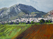 A Greek Village Painting by Ylli Haruni