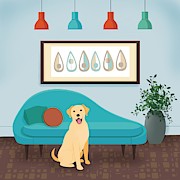 A Labrador Retriever Makes A House A Home Painting by Little Bunny Sunshine