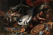 'A Larder'. XVII century. Oil on canvas. Painting by Pieter Boel -1622-1674-