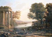 A Pastoral Landscape With Ruined Temple, C.1638 Painting by Claude Lorrain