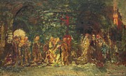 A Procession, C.1880 Painting by Adolphe Joseph Thomas Monticelli