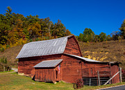A  Red Barn on the Way to Hot Springs, North Carolina Photograph by L Bosco
