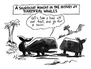 A Significant Moment In The History Of Terrestrial Drawing by Sidney Harris
