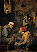 'A Surgical Operation', 1631-1640, Flemish School, Oil on panel, 33 cm x 25 cm, P... Painting by David Teniers the Younger -1610-1690-