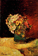 A Vase Of Flowers Painting by Adolphe Joseph Thomas Monticelli