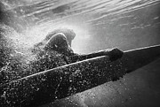 A Woman On A Surfboard Under The Water Photograph by Ben Welsh / Design Pics