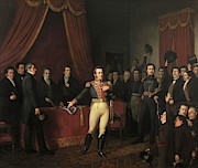 Abdication Of O'higgins On January 28, 1823. 1875. Caro Olavarria Manuel Antonio. Ohiggins Bernardo. Painting by Manuel Antonio Caro -1835-1903-