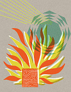Abstract Fire Drawing by CSA Images Abstract Fire Drawing by CSA Images