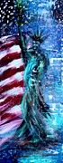Abstract Lady Liberty, 2 Painting by J Vincent Scarpace