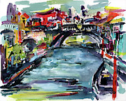 Abstract Somewhere In Venice Painting by Ginette Callaway
