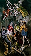 'Adoration of the Shepherds', 1612-1614, Spanish School, Oil on canvas, 319 cm x 180 c... Painting by El Greco -1541-1614- 'Adoration of the Shepherds', 1612-1614, Spanish School, Oil on canvas, 319 cm x 180 c... Painting by El Greco -1541-1614-