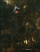 'Agony in the Garden', 1562, Italian School, Oil on canvas, 176 cm... Painting by Titian -c 1485-1576- 'Agony in the Garden', 1562, Italian School, Oil on canvas, 176 cm... Painting by Titian -c 1485-1576-